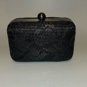 Euc Bebe mini sequin hard clutch
